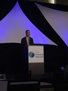 Colorado's Governor, John Hickenlooper, speaks at the Summit.