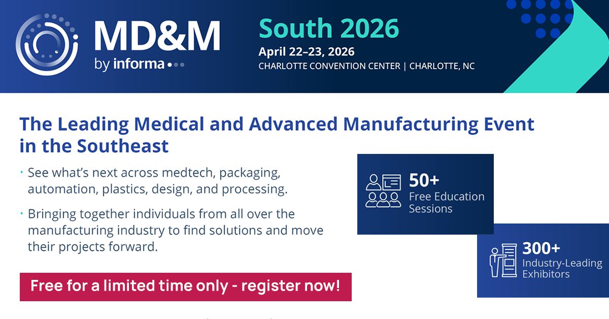 Join us at MD&M South - April 2026 - SCMEP